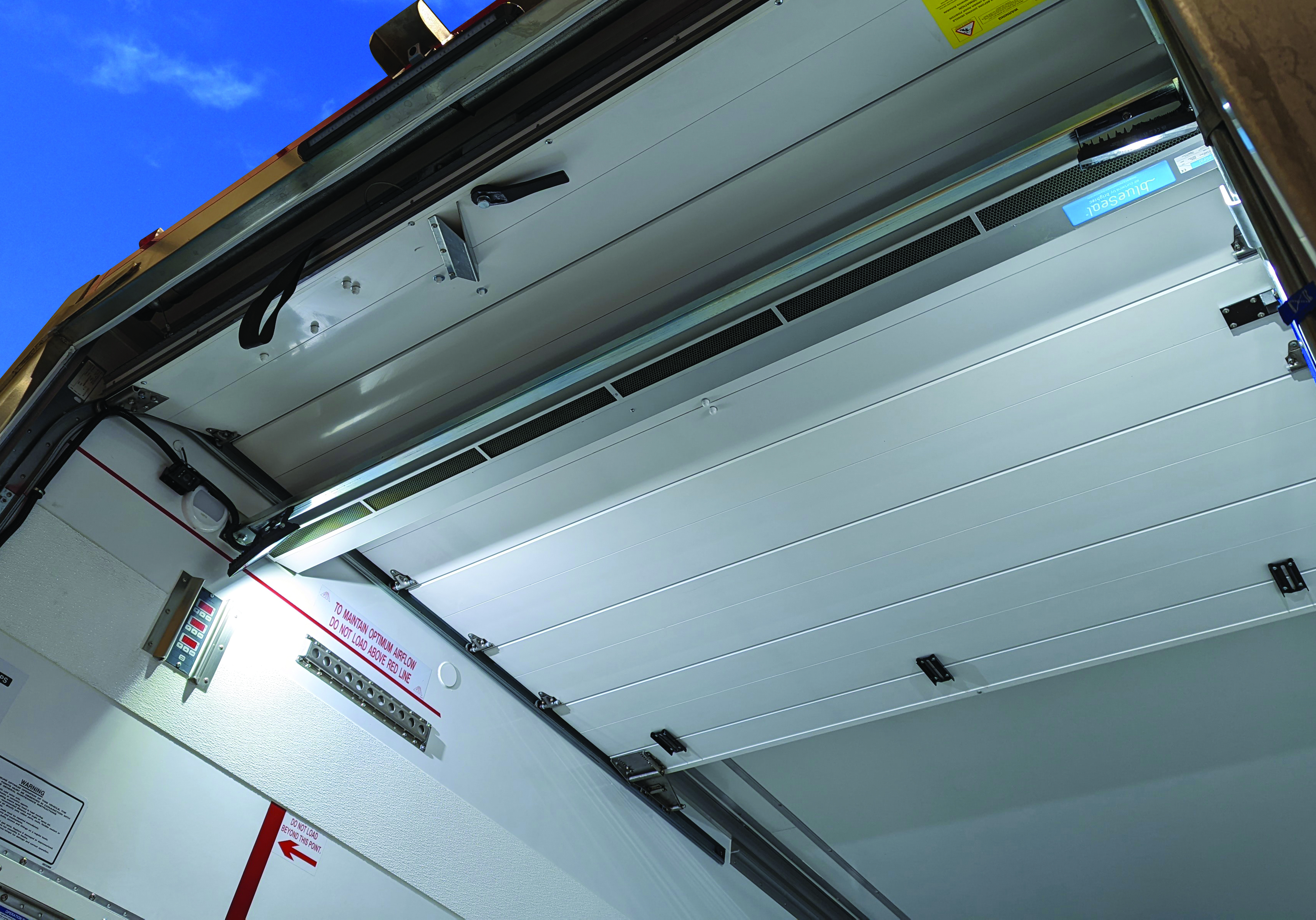 BlueSeal air curtains maintain cargo temperatures without physical curtain; creating efficiency during loading and delivery