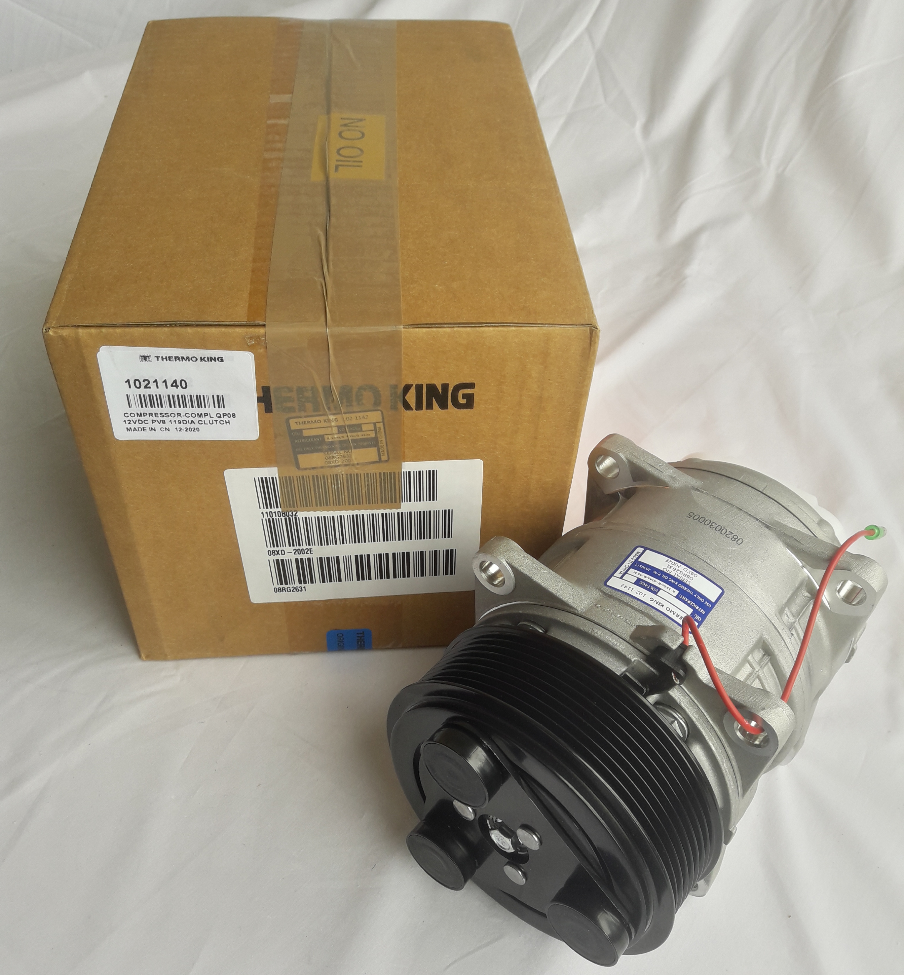 COMPRESSOR-COMPL QP08 12VDC PV8 119DIA CLUTCH