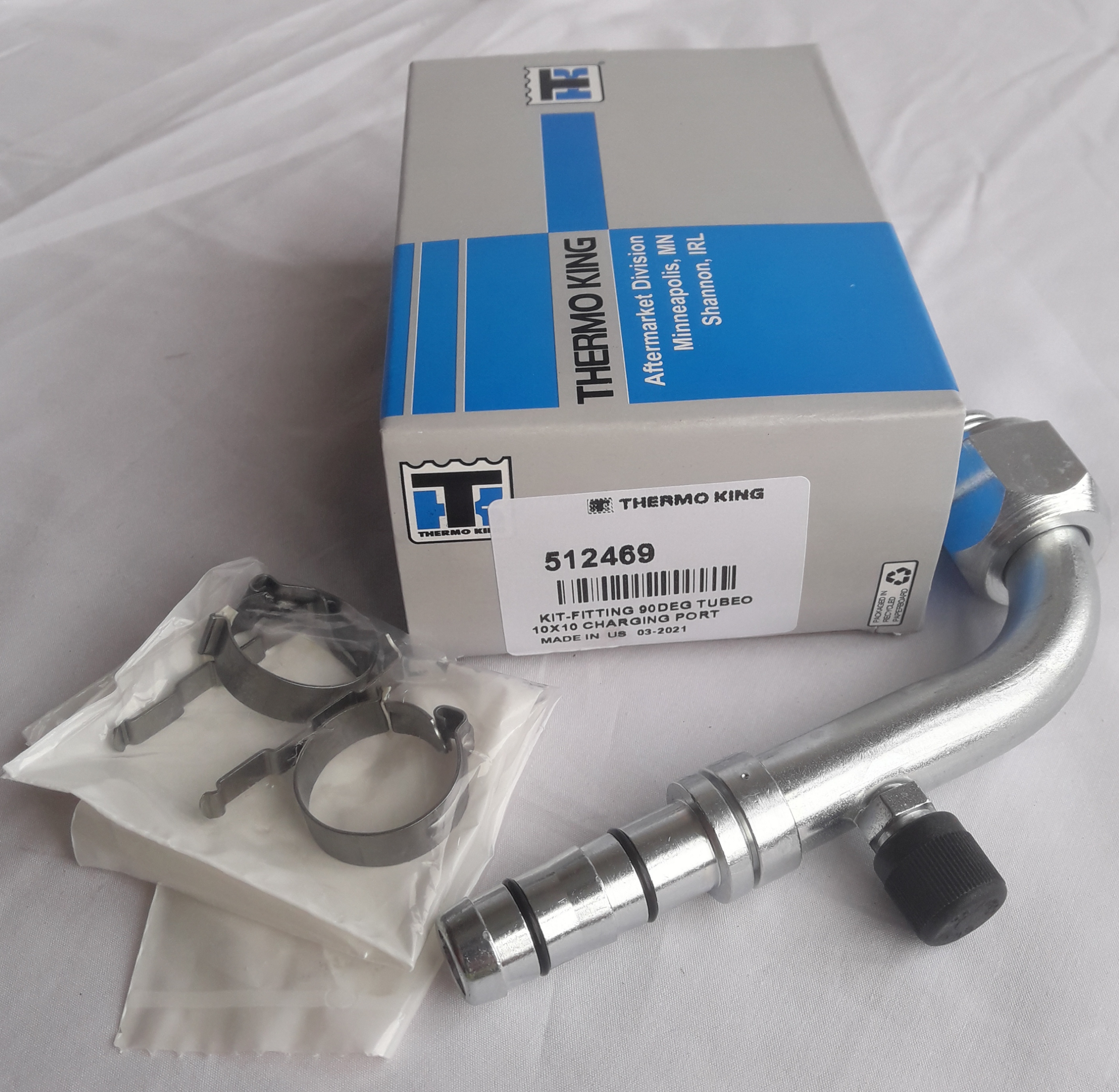 KIT-FITTING 90DEG TUBEO 10X10 CHARGING PORT