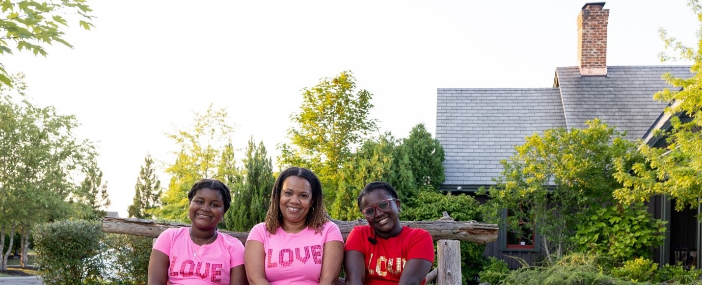 Judith Mziray with her daughters