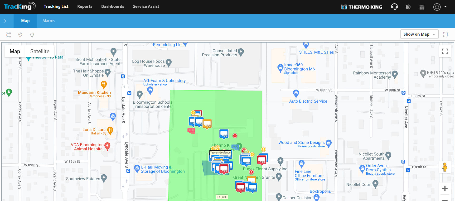 Test View of Geofence Configuration