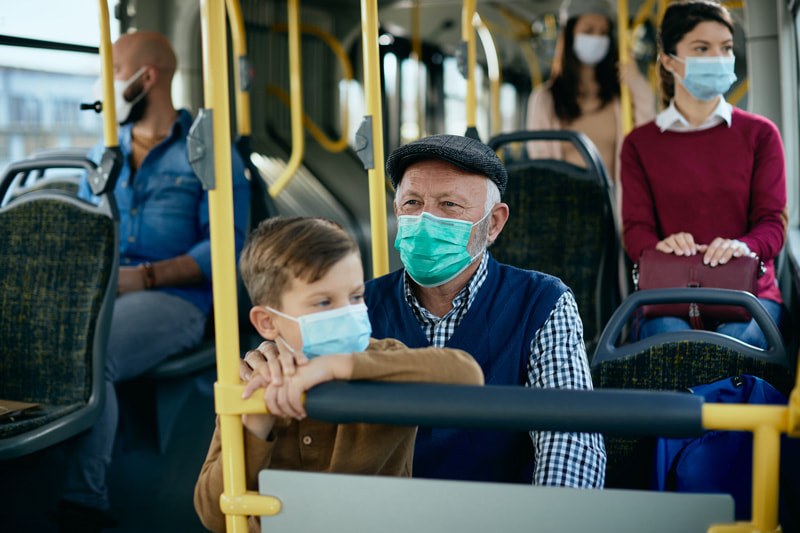 Photo showing a passengers enjoying a bus that is using Thermo King Air Filters