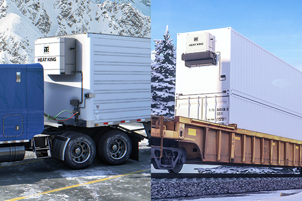 Heat King trailer heaters can be installed on semi trailers or cargo rail units