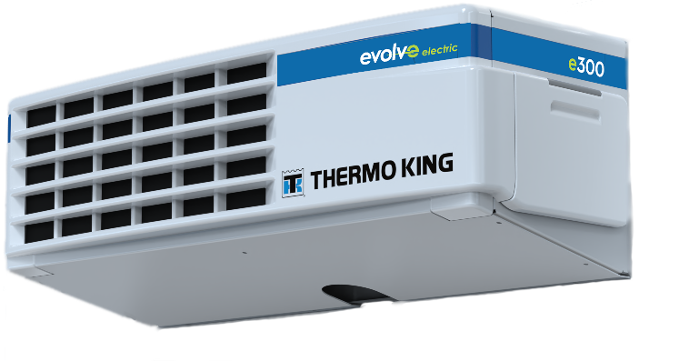 Deliver more sustainably with the Thermo King e300 all-electric transport refrigeration unit (TRU) for Class 2 – 4 trucks.